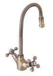 Кух.смеситель FRAP F4319-4 гибкий излив, с кран-буксой